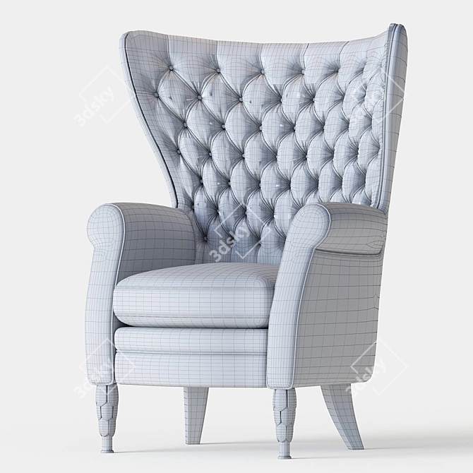 Elegant Bergere Armchair by Annibale Colombo 3D model image 4