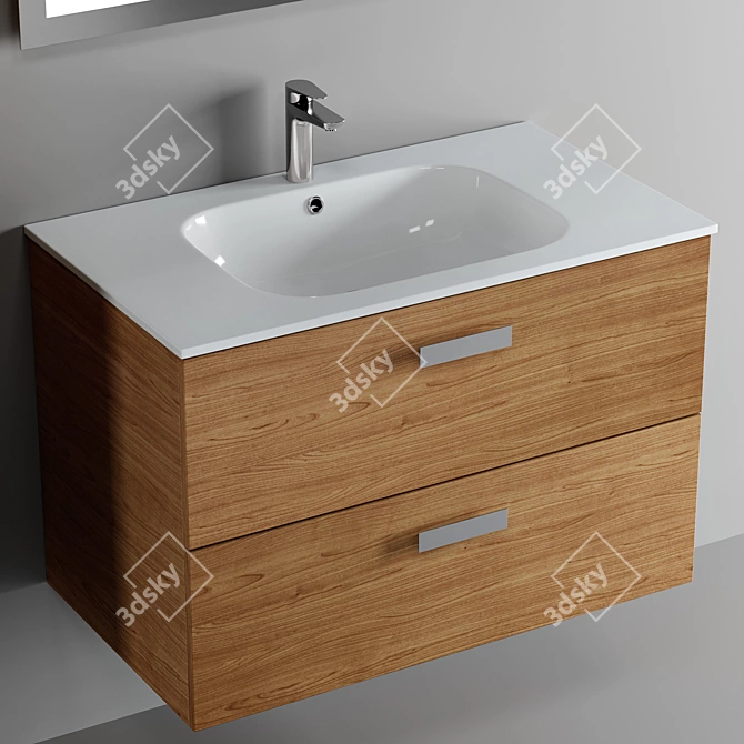 Roca Victoria 80 - Cupboard and Sink 3D model image 2