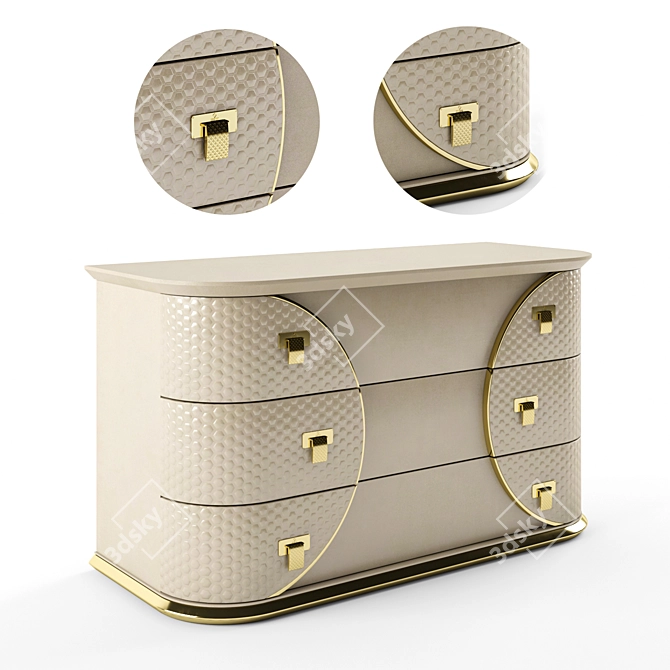 Italian Turri Vogue Drawer - Stunning Design and Functionality 3D model image 2