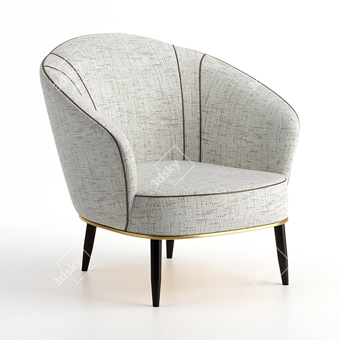 Elegant Samara II Armchair 3D model image 2