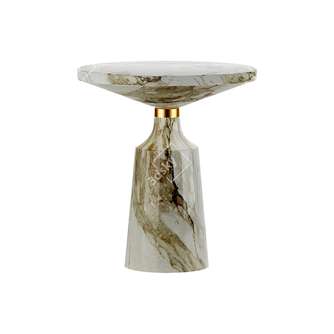 Elegant Marble Coffee Table 3D model image 1