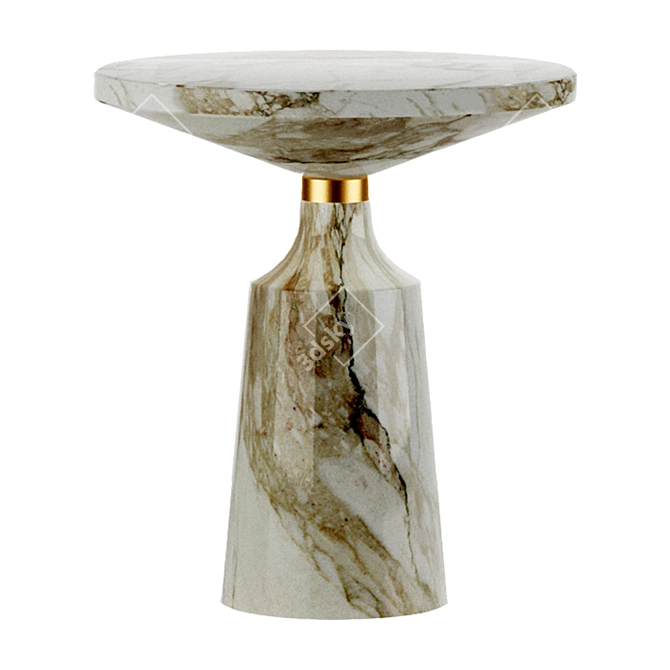 Elegant Marble Coffee Table 3D model image 3