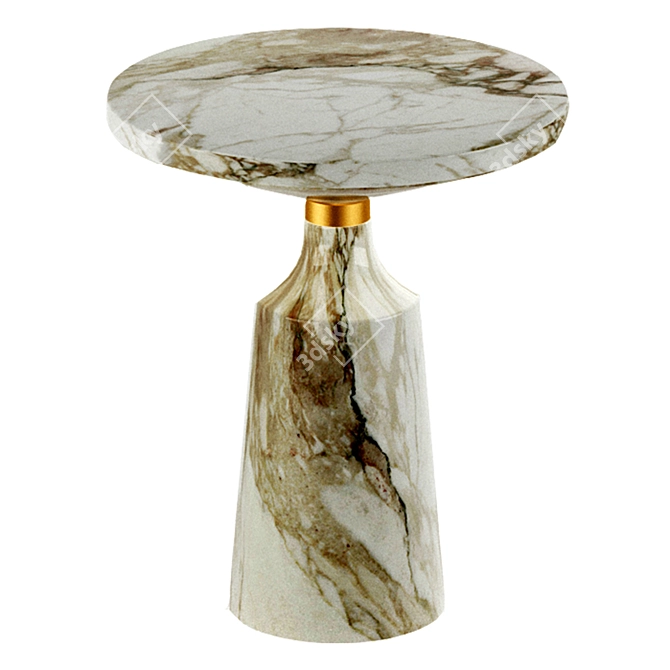 Elegant Marble Coffee Table 3D model image 4