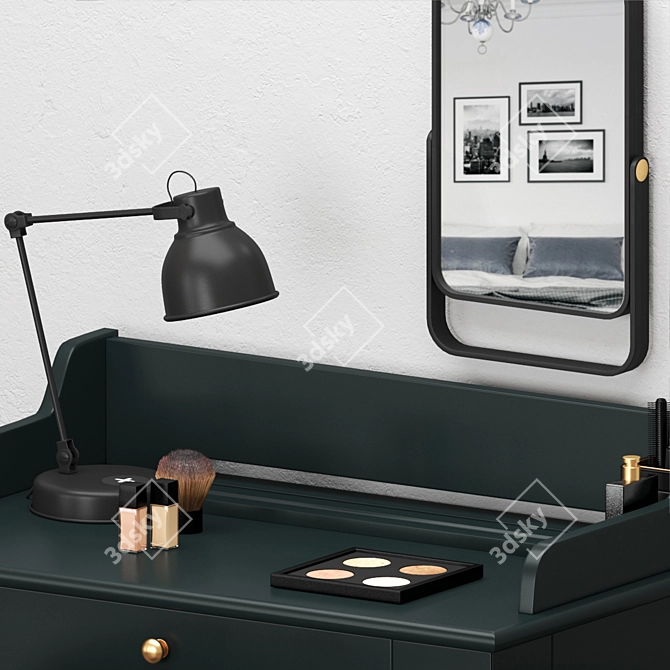 Modern IKEA Dressing Table Set 3D model image 2