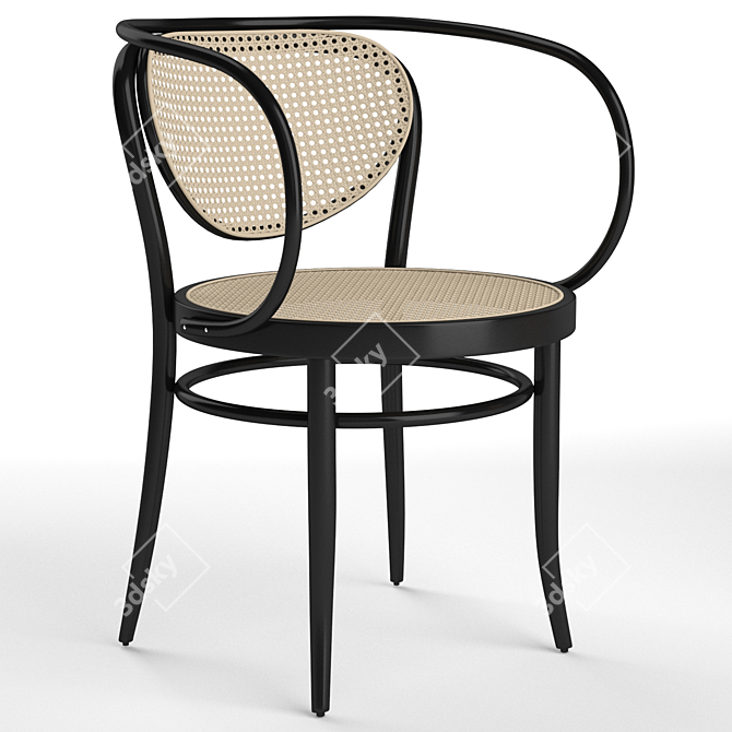 Classic Elegance: 210R Armchair Thonet 3D model image 3