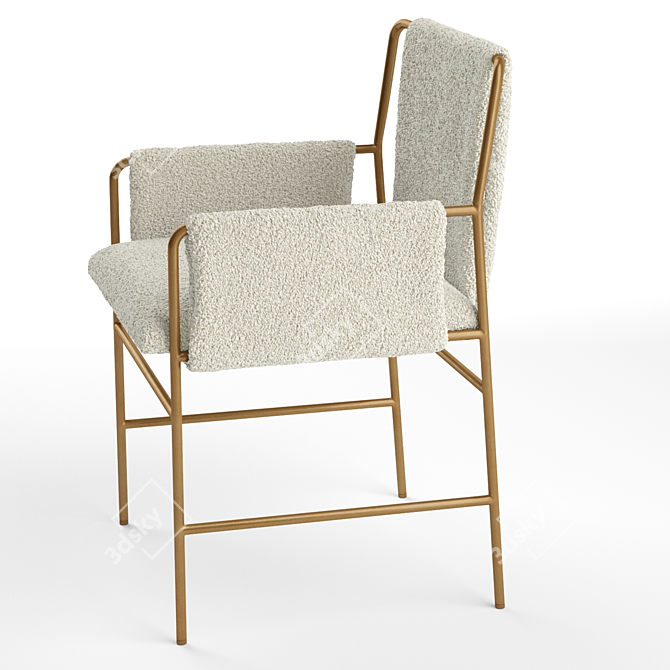 Luxurious Furry Feast Dining Chair 3D model image 3