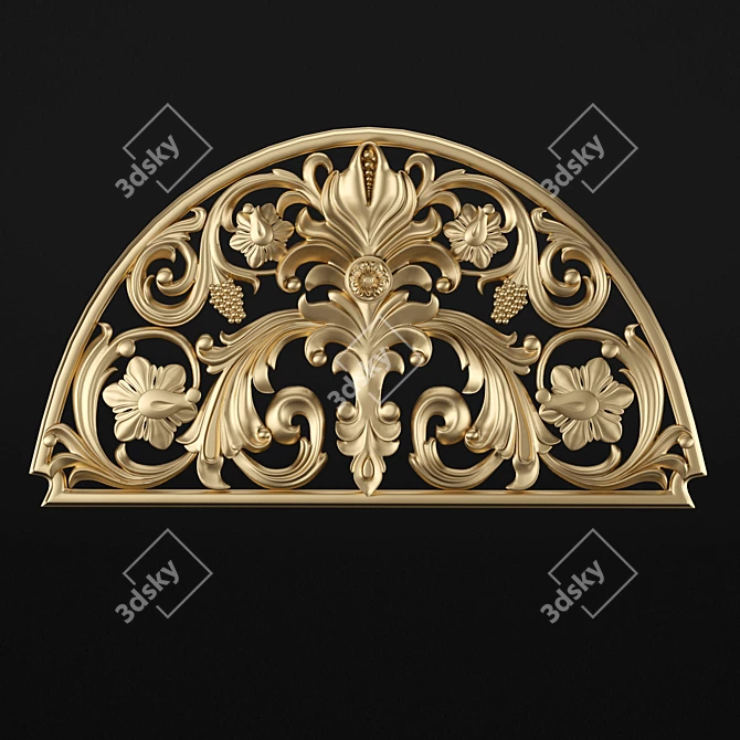 CNC Decorative Cutout Element 3D model image 1