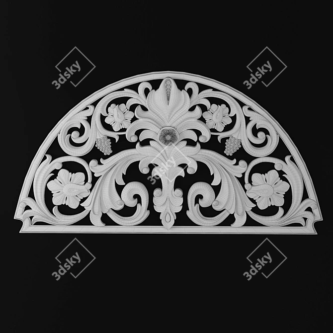 CNC Decorative Cutout Element 3D model image 2