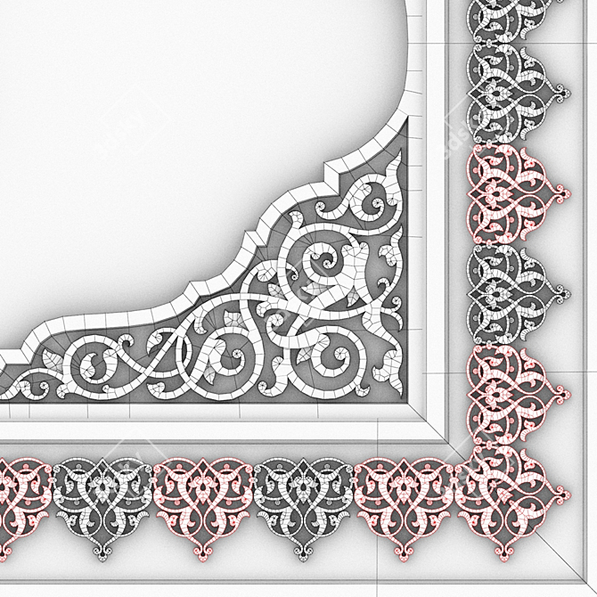 Elegant Oriental Décor 3D model image 3