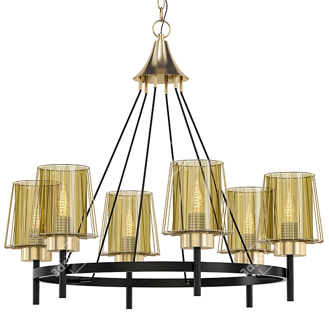 Odeon Dogana Loft Chandelier 3D model image 1