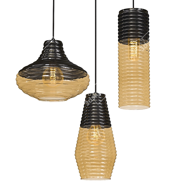 Elegant Glass Pendant Light - Vrenord 3D model image 1