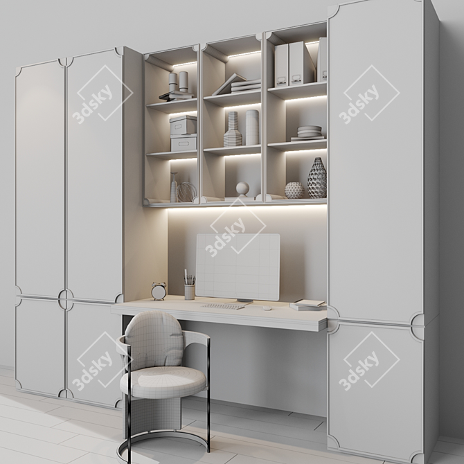 Modern 3-Piece Furniture Set 3D model image 3