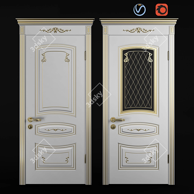 Elegant Sonata Door by Viva 3D model image 1