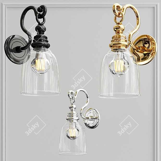 Elegant Wall Sconce Collection 3D model image 3