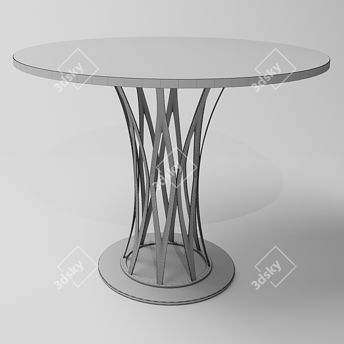 Sleek Chambord Dining Table 3D model image 2