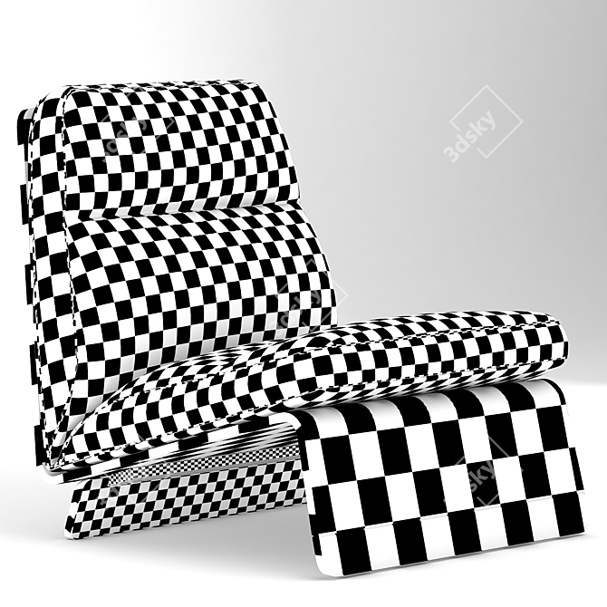 Glamorous Greta Chair by Baxter 3D model image 4