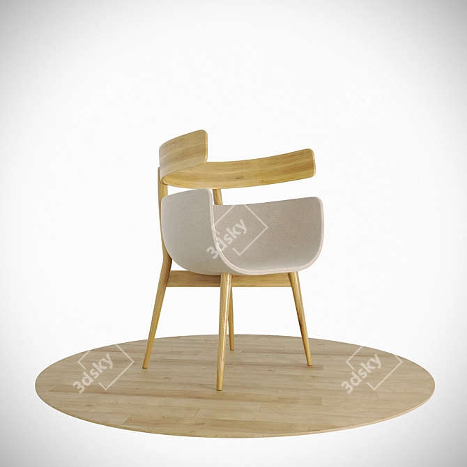 Astra Chair: Sleek Design for Modern Spaces 3D model image 2