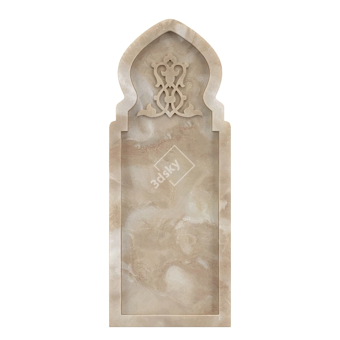 Elegant Marble Arch Sculpture 3D model image 1