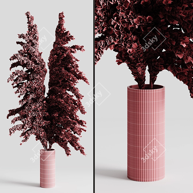 Delicate Pampas Bouquet 3D model image 3