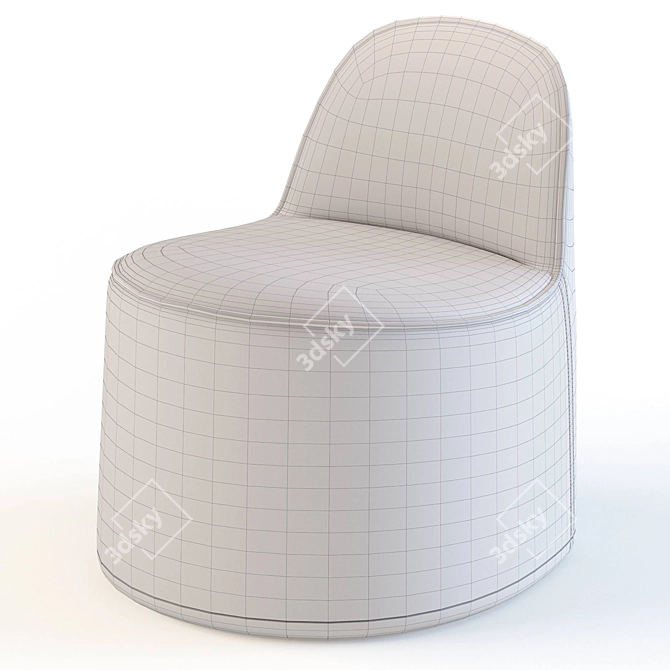 Elegant Ninette Baxter Armchair 3D model image 4