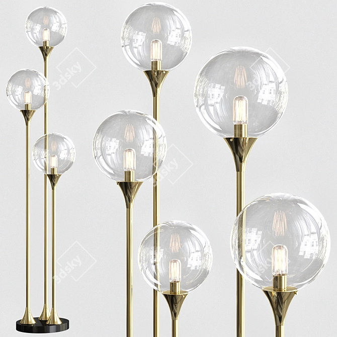 Elegant Arteriors Millie Floor Lamp 3D model image 1