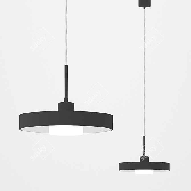 LED Chandelier Alpicella: Elegant Illumination 3D model image 1