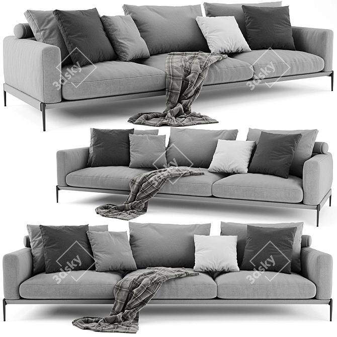 Luxurious Flexform Romeo Sofa - Modern Design 3D model image 1