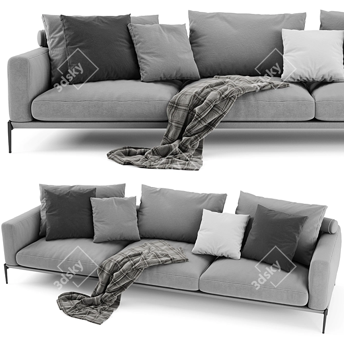 Luxurious Flexform Romeo Sofa - Modern Design 3D model image 2