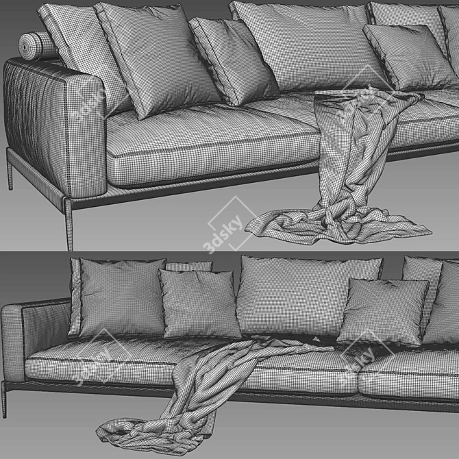 Luxurious Flexform Romeo Sofa - Modern Design 3D model image 4