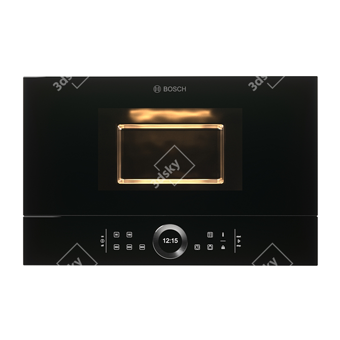 Bosch BFL634GB1 Microwave: Sleek & Efficient 3D model image 1