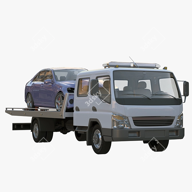 BAW Fenix 1066 Tow Truck: Extended Double Cab 3D model image 2