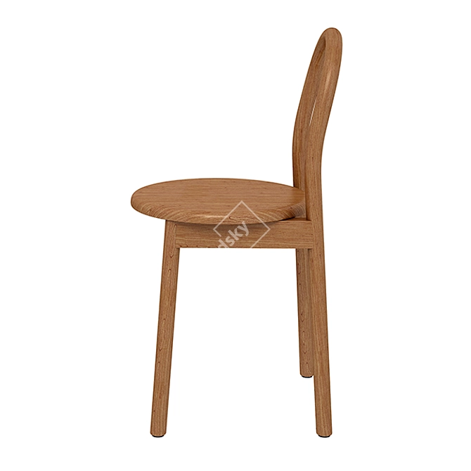 Elegant Bobby Upholstered Chair 3D model image 3