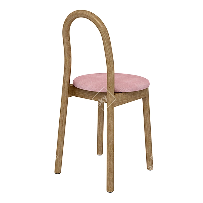 Elegant Bobby Upholstered Chair 3D model image 4