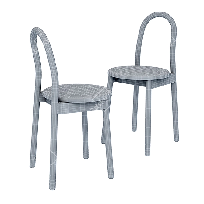 Elegant Bobby Upholstered Chair 3D model image 5