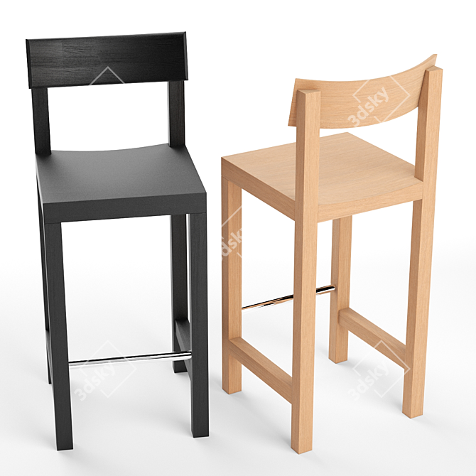 Modern Minimalist Primo Bar Stool 3D model image 4