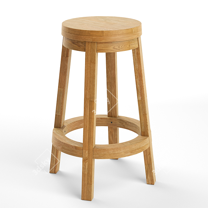 Modern Spin Counter Stool: Stylish & Functional 3D model image 4