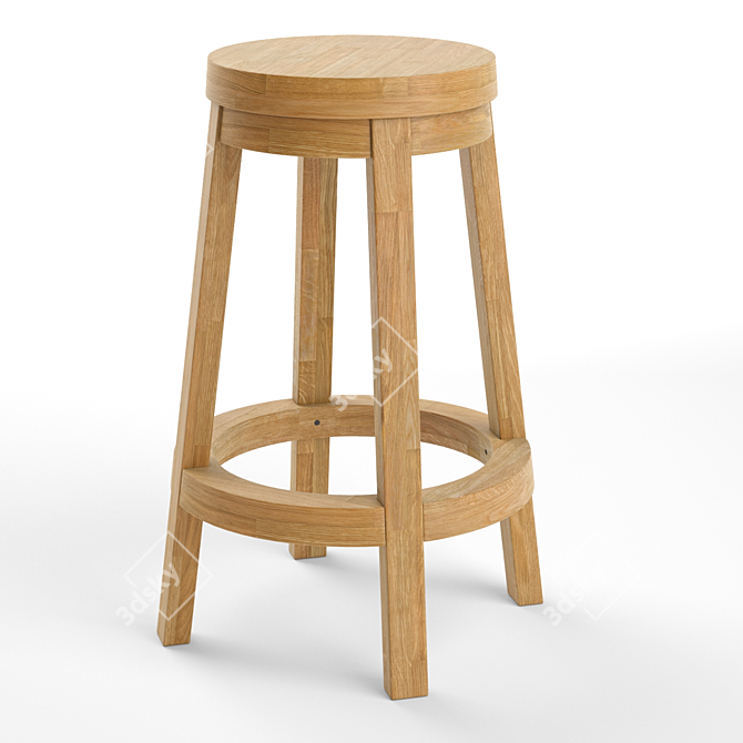 Modern Spin Counter Stool: Stylish & Functional 3D model image 5