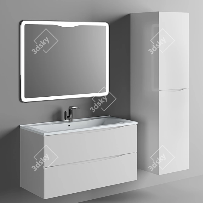 BelBagno Marino 100 - Stylish Washbasin Cabinet 3D model image 1