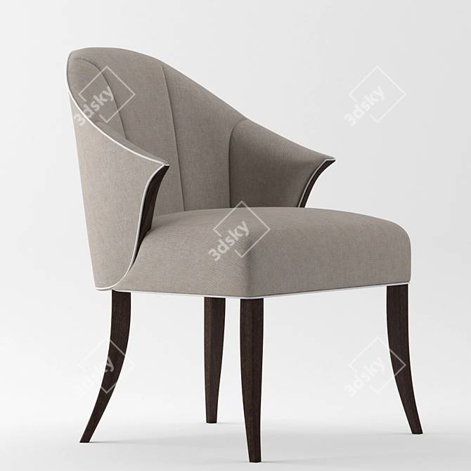 Elegant Versatile Upholstered Chair 3D model image 1
