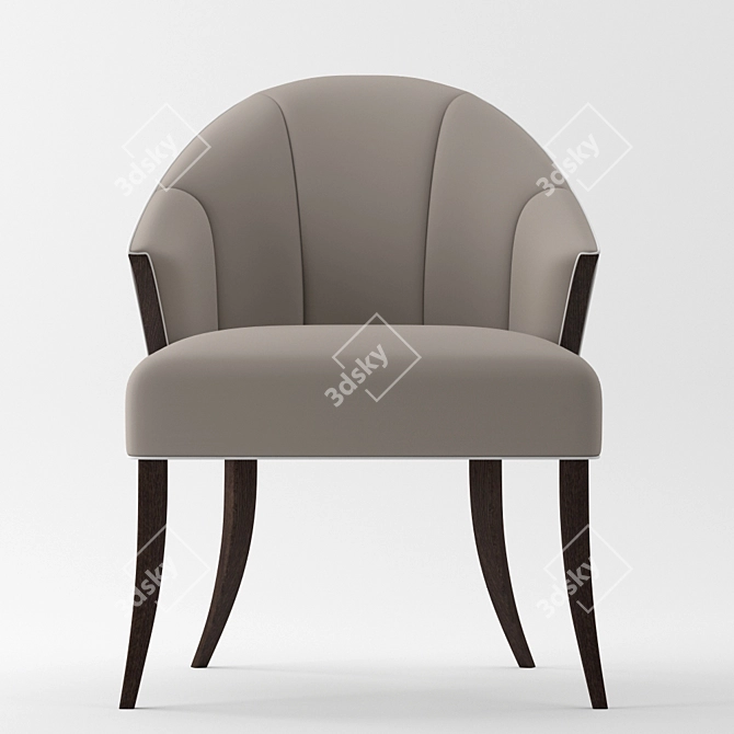 Elegant Versatile Upholstered Chair 3D model image 2