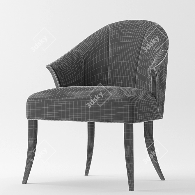Elegant Versatile Upholstered Chair 3D model image 4