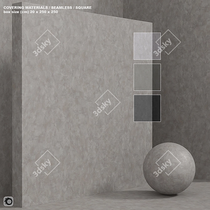 Seamless Concrete Plaster Set 3D model image 1