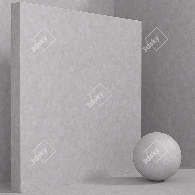 Seamless Concrete Plaster Set 3D model image 2