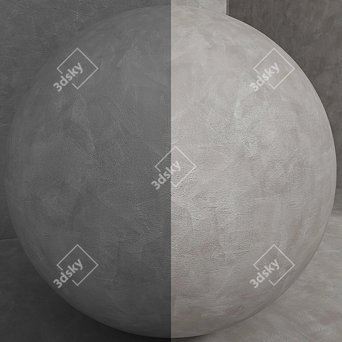 Seamless Concrete Plaster Set 3D model image 5