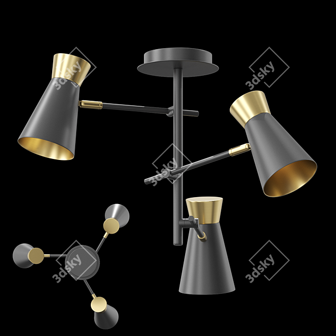 Lampatron KERTY 3: Modern Metal Pendant Lamp 3D model image 1