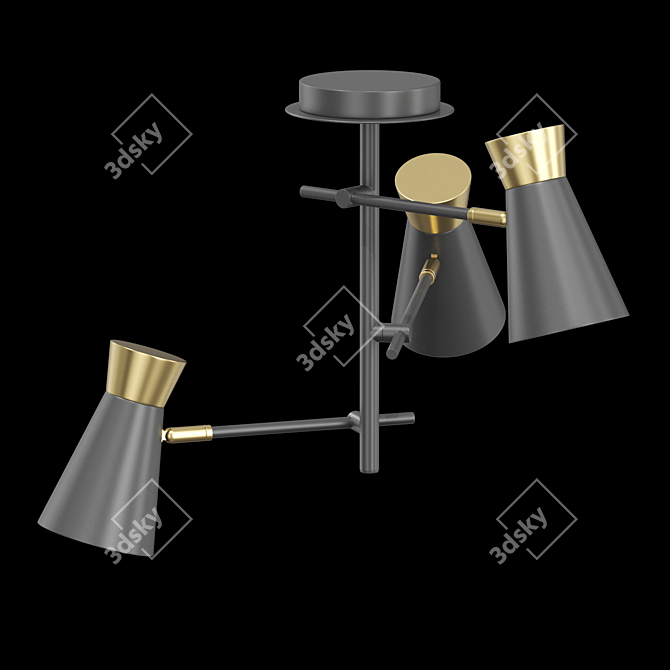 Lampatron KERTY 3: Modern Metal Pendant Lamp 3D model image 2