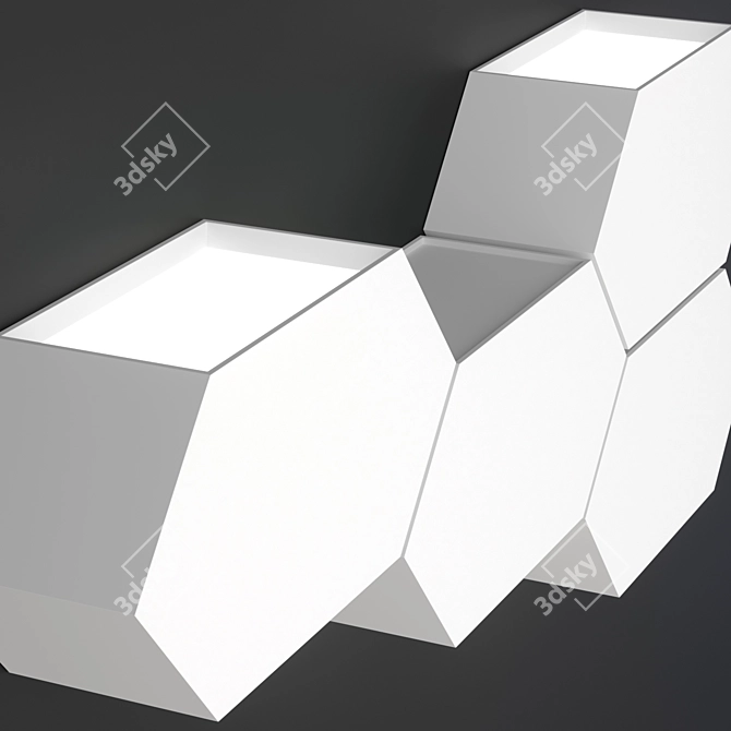 Hexa-Lite Wall Lamp 3D model image 2