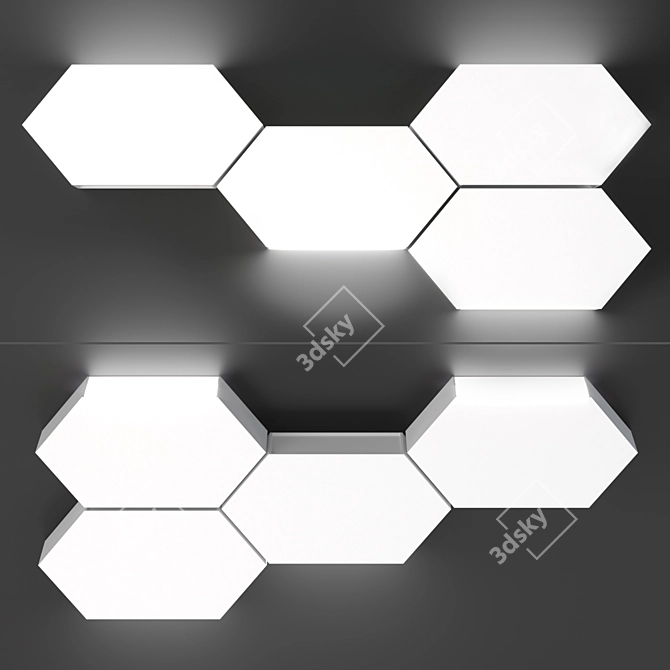 Hexa-Lite Wall Lamp 3D model image 3