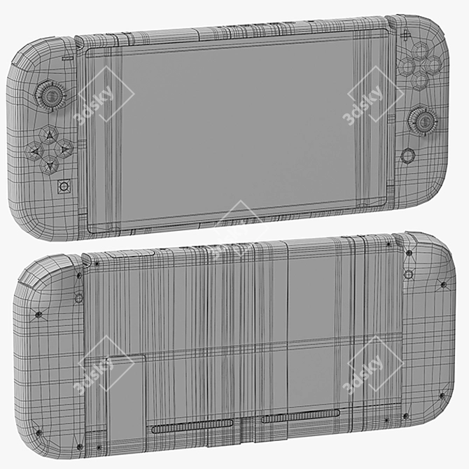 Nintendo Switch: Gray Joy Con - Portable Gaming Console 3D model image 5