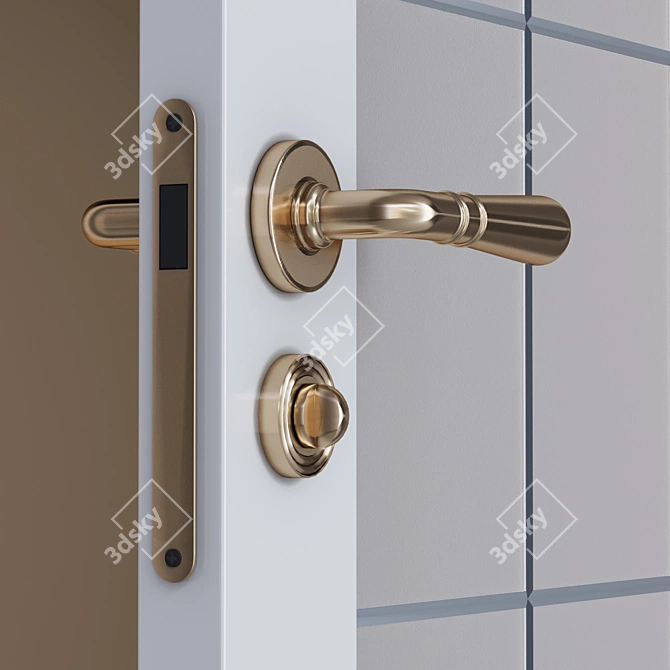 Italian Design Solo1: Classic Doors with Hidden Hinge 3D model image 2